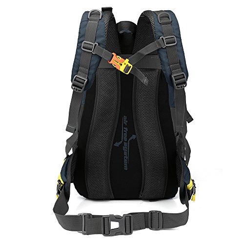 Lixada 40L Resistente al Agua Mochila, Portátil Mochila Trekking, Laptop Daypack, Durable Impermeable, para Escalada, Viajes, Actividades al Aire Libre (Azul oscuro)