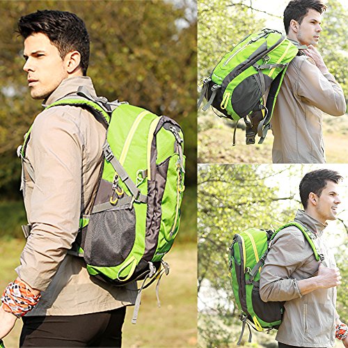 Lixada 40L Resistente al Agua Mochila, Portátil Mochila Trekking, Laptop Daypack, Durable Impermeable, para Escalada, Viajes, Actividades al Aire Libre (Azul oscuro)