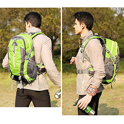 Lixada 40L Resistente al Agua Mochila, Portátil Mochila Trekking, Laptop Daypack, Durable Impermeable, para Escalada, Viajes, Actividades al Aire Libre (Azul oscuro)