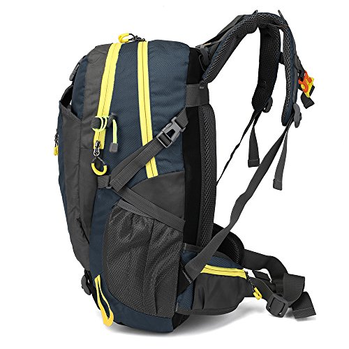 Lixada 40L Resistente al Agua Mochila, Portátil Mochila Trekking, Laptop Daypack, Durable Impermeable, para Escalada, Viajes, Actividades al Aire Libre (Azul oscuro)