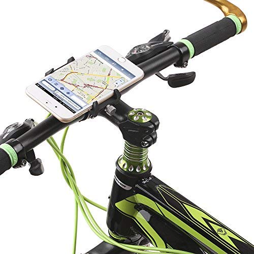 Lixada Antideslizante Bicicleta Soporte de Teléfono Ajustable Soporte de Montaje para 3.6-6.2 Inch Teléfono Móvil Inteligente (Soporte)