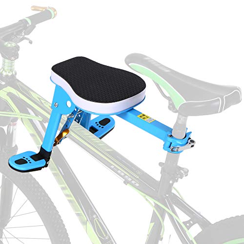 Lixada Asiento Delantero para Bicicleta para Niños Asiento para Niños Asiento de Seguridad para Niños Asiento Delantero Cojín para Silla con Pasamanos Versátil para Bicicleta de Montaña