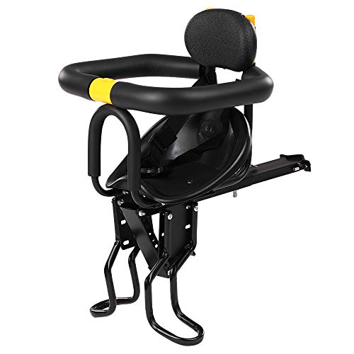 Lixada Asiento Infantil Sillín de Seguridad para Niños Portaniños para Bicicleta con Pedales y Respaldo para Bicicleta de Carretera de MTB