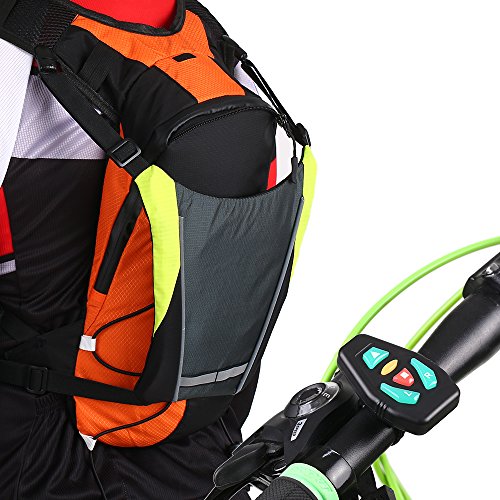 Lixada Chaleco de Ciclismo Mochila Reflectante Recargable USB con LED Intermitente Control Remoto Equipo de Seguridad para Ciclismo Correr Caminar Trotar