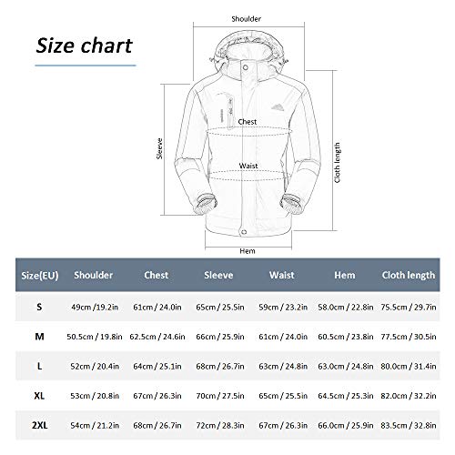 Lixada Chaqueta Soft Shell Hombres/Mujeres Cortaviento Impermeable con Capucha Desmontable para Running Escalada Senderismo Ciclismo