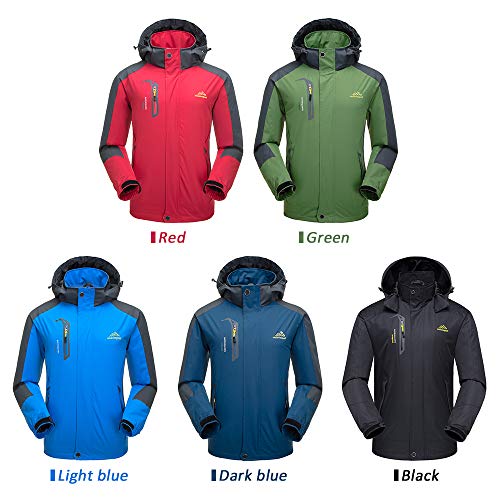 Lixada Chaqueta Soft Shell Hombres/Mujeres Cortaviento Impermeable con Capucha Desmontable para Running Escalada Senderismo Ciclismo