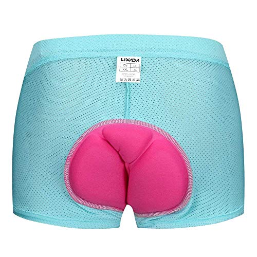 Lixada Ciclismo Ropa Interior Pantalones Cortos Deportivos de Las Mujeres Gel 3D Acolchada para Ciclismo al Aire Libre