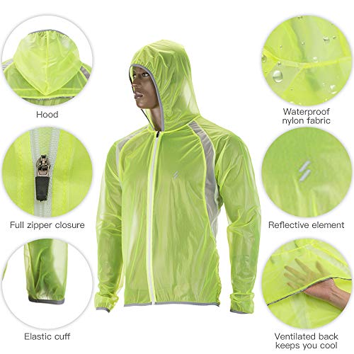 Lixada Impermeable Chaqueta de Ciclismo MTB Wind Coat Road Bicicleta Chaqueta Impermeable para Hombres y Mujeres