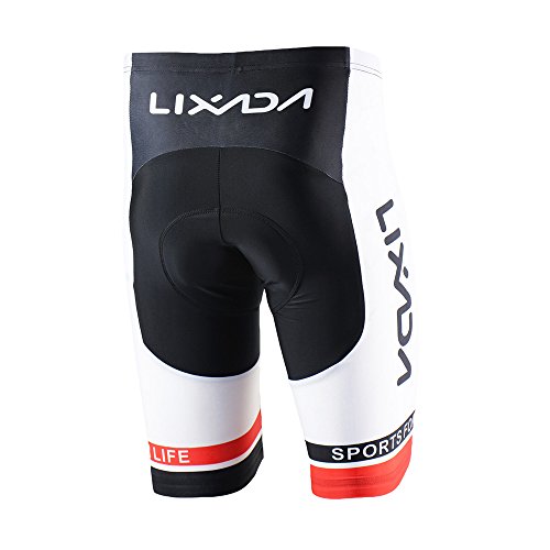 Lixada Maillots de Ciclismo Hombres Camiseta y Pantalones Cortos de Ciclismo Conjunto de Ropa Para Ciclismo Al Aire Libre