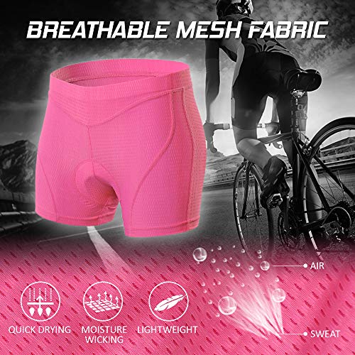 Lixada Pantalones Cortos Ciclismo Mujer Gel 3D Acolchado Ropa Interior Transpirables para Ciclismo Deporte al Aire Libre