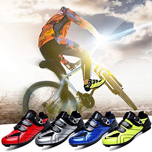 Lixada Zapatillas de Ciclismo para Bicicleta MTB de Carretera para Hombre Zapatillas de Giro Zapatillas con Pedal de Bloqueo Zapatillas de Bicicleta Ultraligeras y Cómodas con Bloqueo Automático