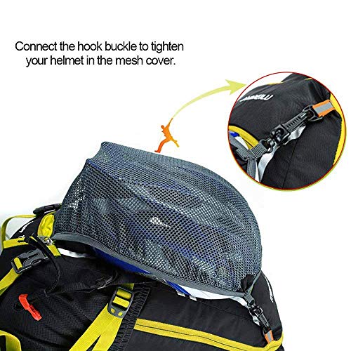 Lixxada Mochila de Ciclismo Impermeable 18L Unisexo Respirable Ultraligero con Cubierta de Lluvia Mochila de Hombro para Ciclismo Montañismo Viajes