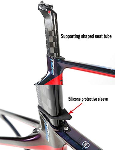 LJHBC Marco de Bicicleta Manillar integrado de fibra de carbono Cuadro de bicicleta de carretera Con tubo de asiento de horquilla delantera Grupo de monturas ultraligeras que cambian de color Varios t