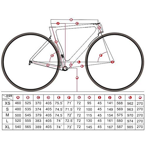 LJHBC Marco de Bicicleta Manillar integrado de fibra de carbono Cuadro de bicicleta de carretera Con tubo de asiento de horquilla delantera Grupo de monturas ultraligeras que cambian de color Varios t