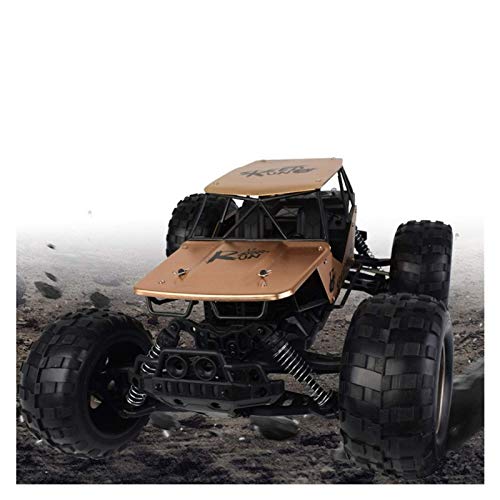 LJMG 1:12 2.4GHz radio control remoto coche eléctrico, adulto 4x4 bigfoot control remoto coche, 4WD radio control todoterreno vehículo carro de juguete regalo para niños/adultos (oro)