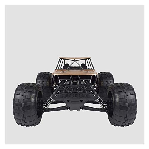 LJMG 1:12 2.4GHz radio control remoto coche eléctrico, adulto 4x4 bigfoot control remoto coche, 4WD radio control todoterreno vehículo carro de juguete regalo para niños/adultos (oro)