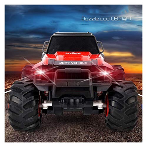 LJMG 1/14 Radio control remoto Big Tire Monster Remote Control Truck, 2.4G Control remoto monstruo camión, niños 4x4 juguete control remoto coche 4WD coche, regalo de los niños (rojo)