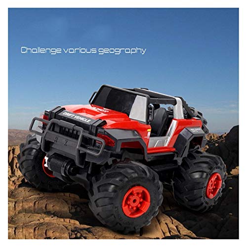 LJMG 1/14 Radio control remoto Big Tire Monster Remote Control Truck, 2.4G Control remoto monstruo camión, niños 4x4 juguete control remoto coche 4WD coche, regalo de los niños (rojo)