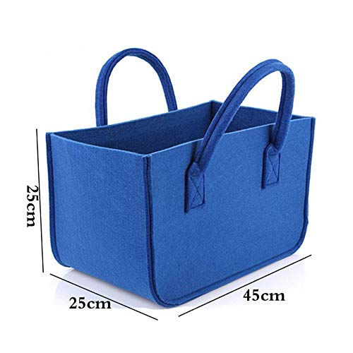 LJQLXJ Large firewood Basket, Felt Shopping Basket Cloth Bag for Storage, Dirty Clothes Hamper for Shopping Basket,Pink