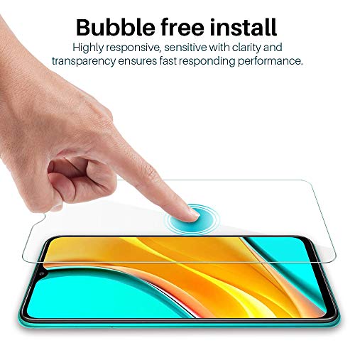 LϟK 3 Pack Protector de Pantalla Compatible con Xiaomi Redmi 9 - Cristal Vidrio Templado - Dureza 9H Funda Compatible Sin Burbujas Marco de Posicionamiento Kit Fácil de Instalar