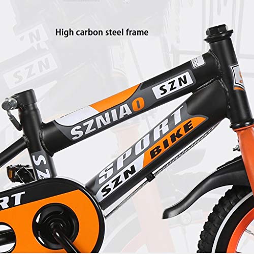 LKAIBIN Bicicleta de campo para niños de 18 pulgadas para niños y mujeres de 6 a 9 años de edad Bicicletas de acero de alto carbono, naranja/azul/rojo bicicleta para niños (color naranja)