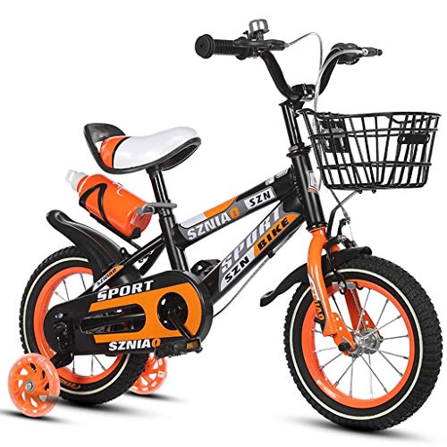 LKAIBIN Bicicleta de campo para niños de 18 pulgadas para niños y mujeres de 6 a 9 años de edad Bicicletas de acero de alto carbono, naranja/azul/rojo bicicleta para niños (color naranja)