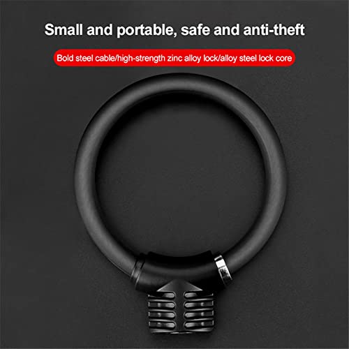 LKJYBG Bicycle Anti-Theft Ring Lock Bicycle Mini Safety Lock Alloy Lock Core Portable Bike Accessories Green