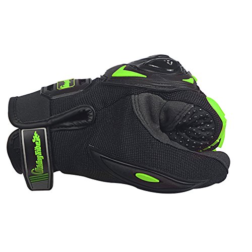 LKN - 1 par de guantes para moto, protección para hacer deporte y montar en bicicleta de montaña, Hombre, A020038-green-L, verde, large