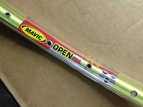 Llanta de 28 pulgadas para bicicleta de carrera Mavic Open Pro 32F, color amarillo