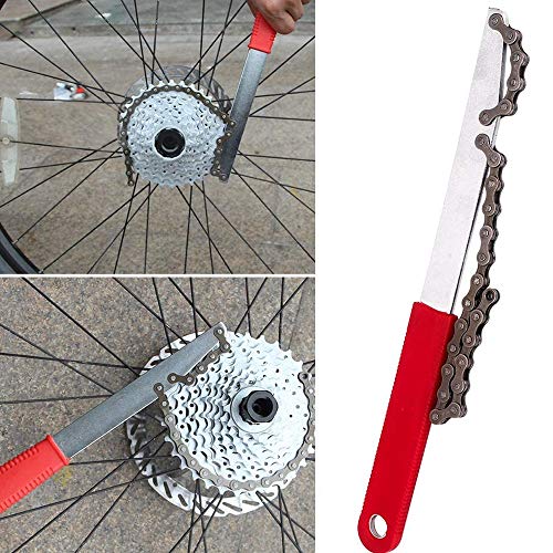 Llave de Cadena para Bicicleta,4 Piezas Herramienta de Extracción de Cassette de Bicicleta,Látigo de Cadena,Extractor de Bielas,Remover de Rueda Libre,para El Mantenimiento de Bicicletas de Montaña