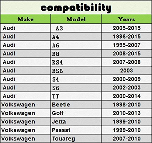 Llave de Extracción de Radio Estéreo del Coche Compatible con Audi Volkswagen Ford por Poweka (4 Piezas)
