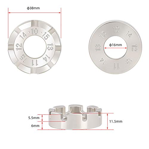 Llave de radios de bicicleta, corrección de centrado de rueda de llanta / placa de 8 vías / llave de ajuste de radios, adecuada para bicicletas de montaña, bicicletas infantiles, ciclomotores