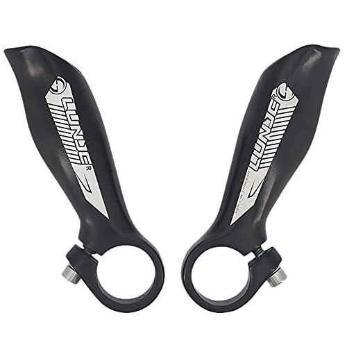 LLMZ Cuernos Bicicleta 2PCS Cuernos De Manillar MTB Manillar BicicletaAleación de Aluminio Negro 22 cm