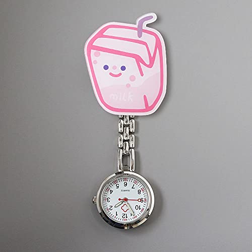 LLRR Mujer Niña Reloj Médico,Nightnometer Impermeable Lindo Simple del Clip, Pecho del Examen del Estudiante-Violeta,Reloj de Enfermera con Broche