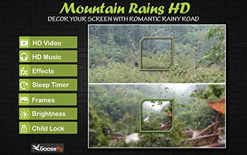 lluvia de montañas gratis: siéntese, relájese y juegue durante las vacaciones de Navidad en su TV HDR 8k 4k y dispositivos de fuego como fondo de pantalla y tema para la mediación y la paz