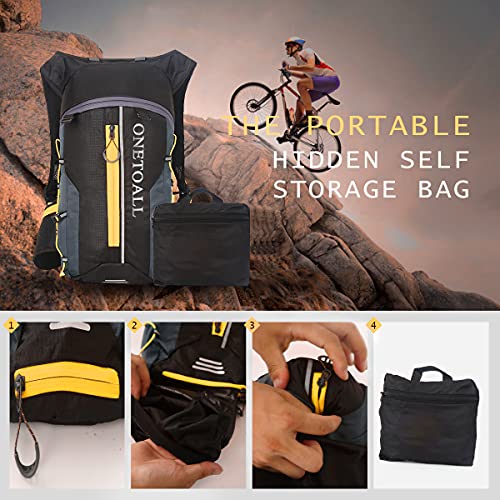 Local Lion 10L Mochila de Ciclismo Impermeable Ligero con Bolsa de Agua 2L Al Aire Libre de Senderismo Excursión Montaña para Viajes Amarillo