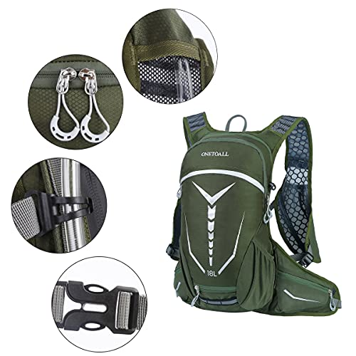 Local Lion Mochila de Ciclismo 12L/18L Unisex Impermeable con Funda de Casco, Adecuado para Senderismo Running Montanismo Camping Viaje Deporte al Aire Libre