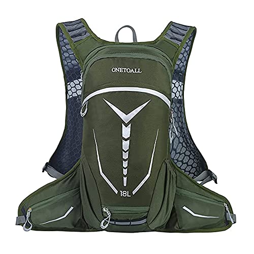 Local Lion Mochila de Ciclismo 12L/18L Unisex Impermeable con Funda de Casco, Adecuado para Senderismo Running Montanismo Camping Viaje Deporte al Aire Libre