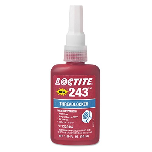 Loctite 1329467 243 roscas de fuerza media, 1.69 Oz, 50 ml, 3/4"