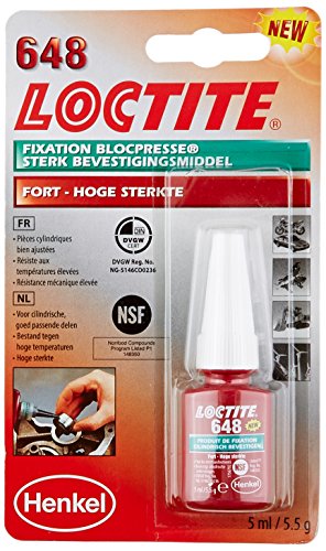 Loctite 1804409 festsetzung Bloque Prensa Ware montado Premium 648, Verde, 5 ml