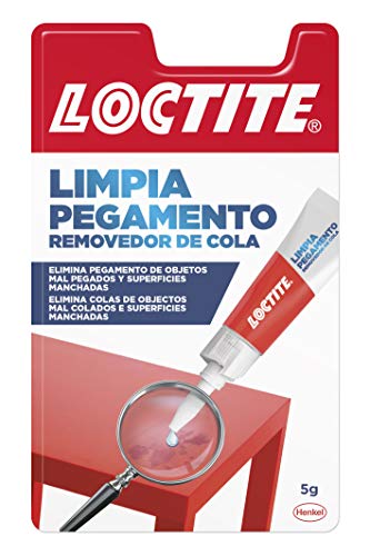 Loctite Limpia Pegamento, quita pegamento para corregir objetos mal pegados o despegar dedos, quita adhesivo para superficies manchadas o tinta, 1x5 g