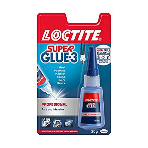 Loctite Super Glue-3 Profesional, pegamento universal triple resistencia, adhesivo para uso intensivo, pegamento instantáneo, transparente y extrafuerte, 1x20 g