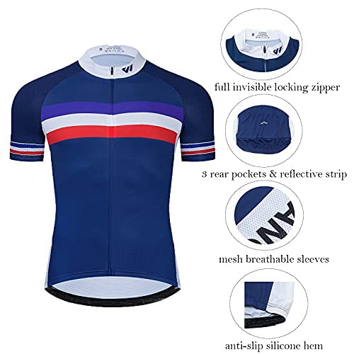 logas Mens UK Ciclismo Jersey Bib Set Verano Blanco MTB Traje Bicicletas Ropa Kit de Manga Corta