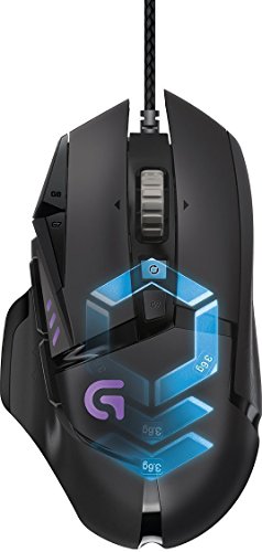 Logitech G502 Proteus Spectrum Ratón Gaming con Cable RGB Personalizable, Seguimiento Óptico 12.000 DPI, Peso Personalizable, 11 Botones Programables, PC/Mac, Negro