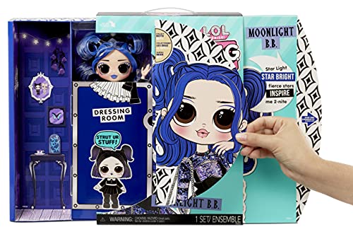 L.O.L. Surprise!- LOL Surprise OMG Muñeca Moonlight B.B-con 20 sorpresas, Ropa y Accesorios de Moda-Serie 4.5-Coleccionable-Edad: 4+ años, Color (572794)