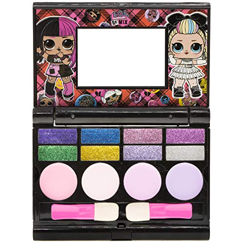 L.O.L Surprise! Townley Girl Set Cosmético Compacto Con Espejo 14 Brillos De Labios, 4 Brillos Corporales, 4 Pinceles, Colorido, Portátil, Plegable, Maquillaje, Kit De Belleza Para Niñas|