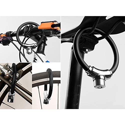LOLYPOT Candado de Bicicleta Antirobo Candado de Cable Cadena Bicicleta Universal Mini portátil Cerradura de Bicicleta Bloqueo para Bicicletas con Llaves para Ciclismo MTB al Aire Libre