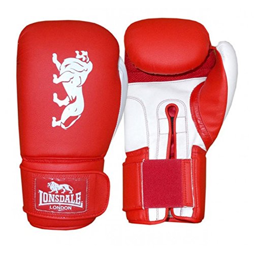 Lonsdale Cruiser Guantes de Boxeo, Todo el año, Unisex, Color Rojo/Blanco, tamaño 414 ml