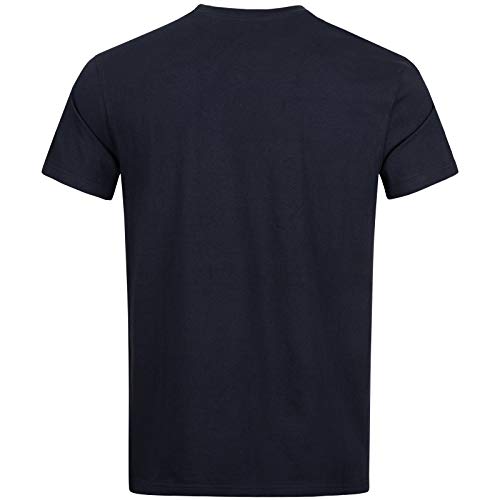 Lonsdale Watton- Camiseta Clásica Azul Marino para Hombre - Regular Fit Lion Logo, XL