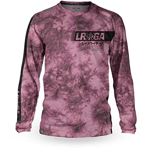 Loose Riders Camiseta de manga larga para bicicleta de montaña C/S Tie Dye Wine